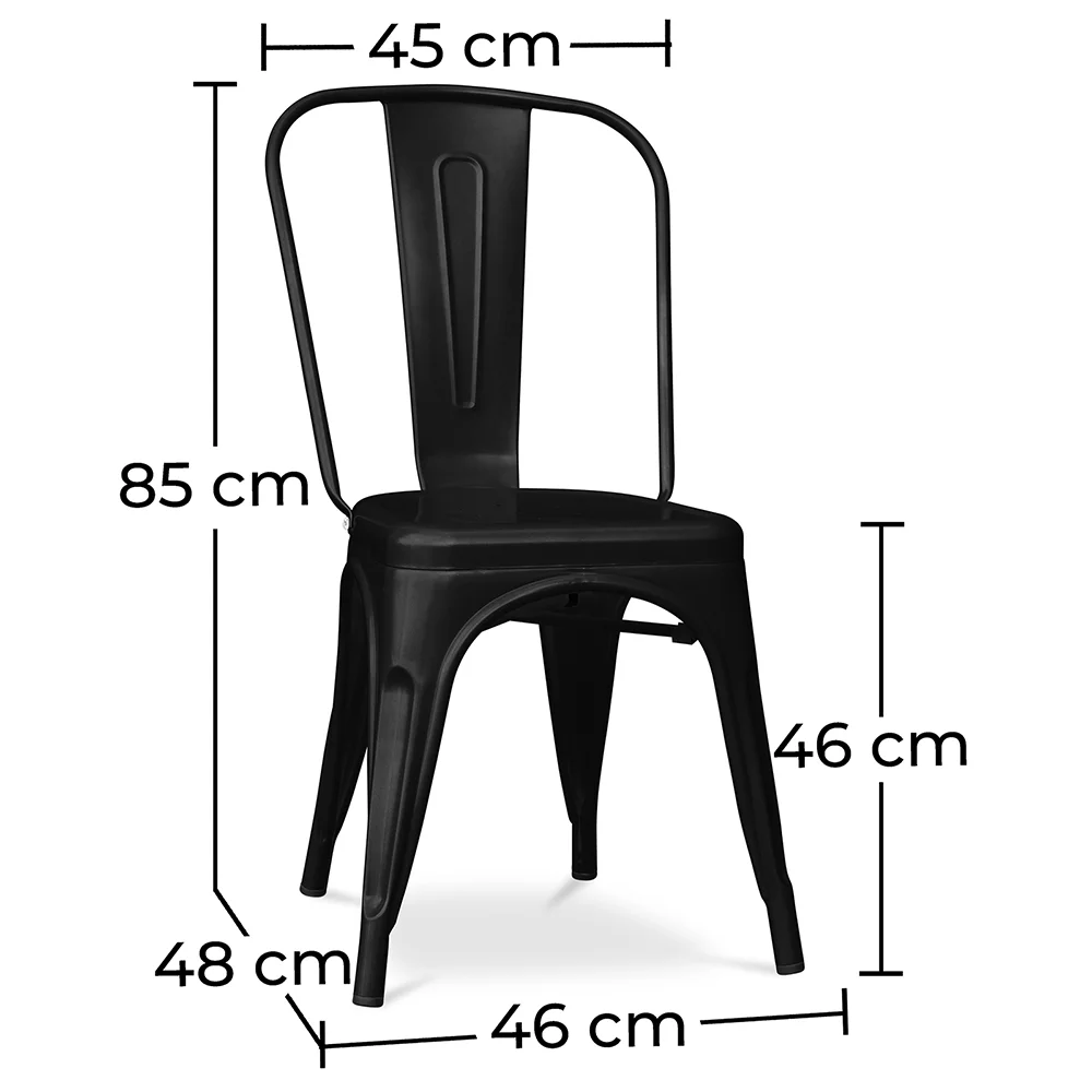 Stalowe krzesło do jadalni - Design przemysłowy - Stylix image 10