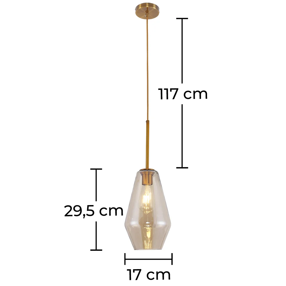 Lampa sufitowa z kryształu - lampa wisząca w stylu vintage - Alua image 10