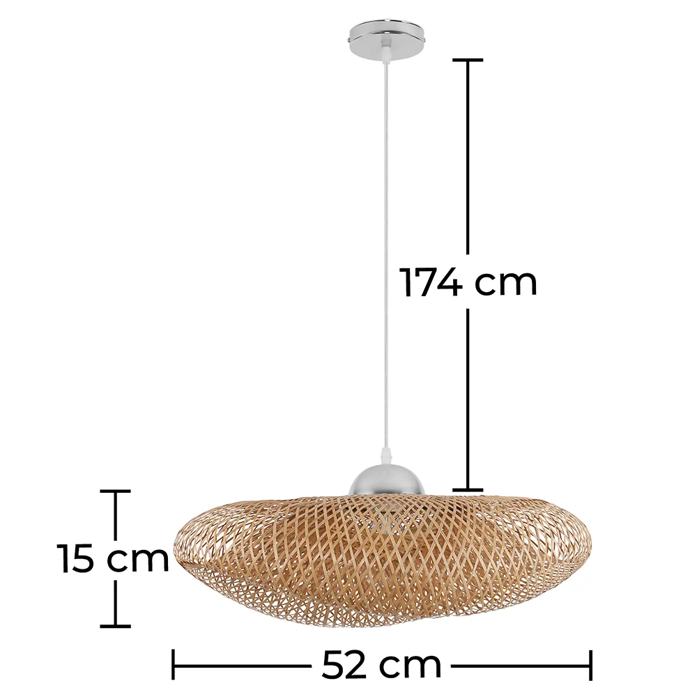Lampa sufitowa z bambusa - lampa wisząca w stylu boho Bali - Sam image 10