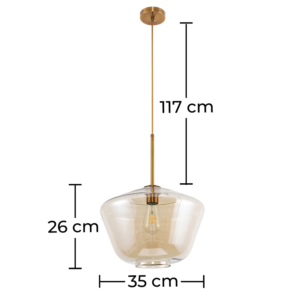 Lampa sufitowa z kryształu - lampa wisząca w stylu vintage - Erik image 10