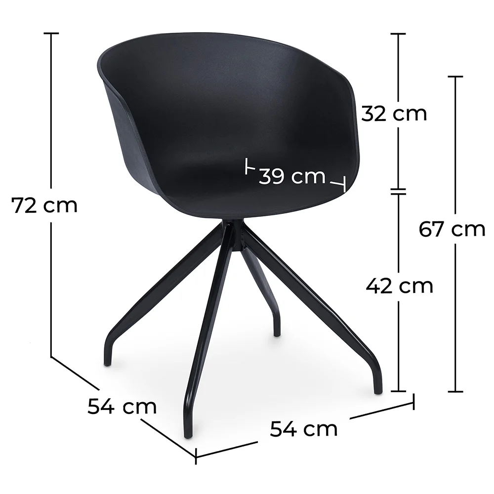 Fotel biurowy z podłokietnikami - Czarny Designerski fotel do biurka - Joan image 10
