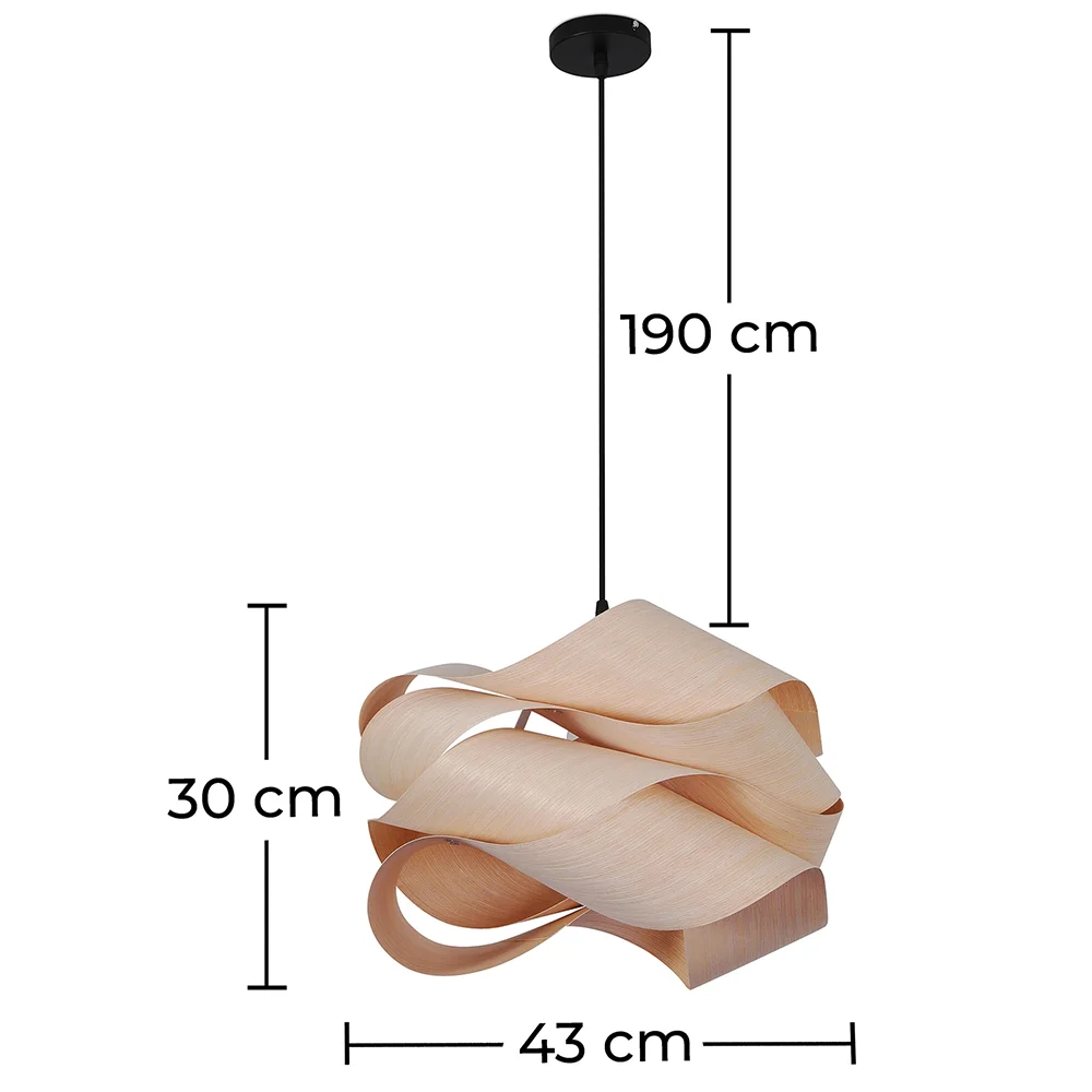 Lampa sufitowa z drewna - lampa wisząca w stylu designerskim - Nova image 10