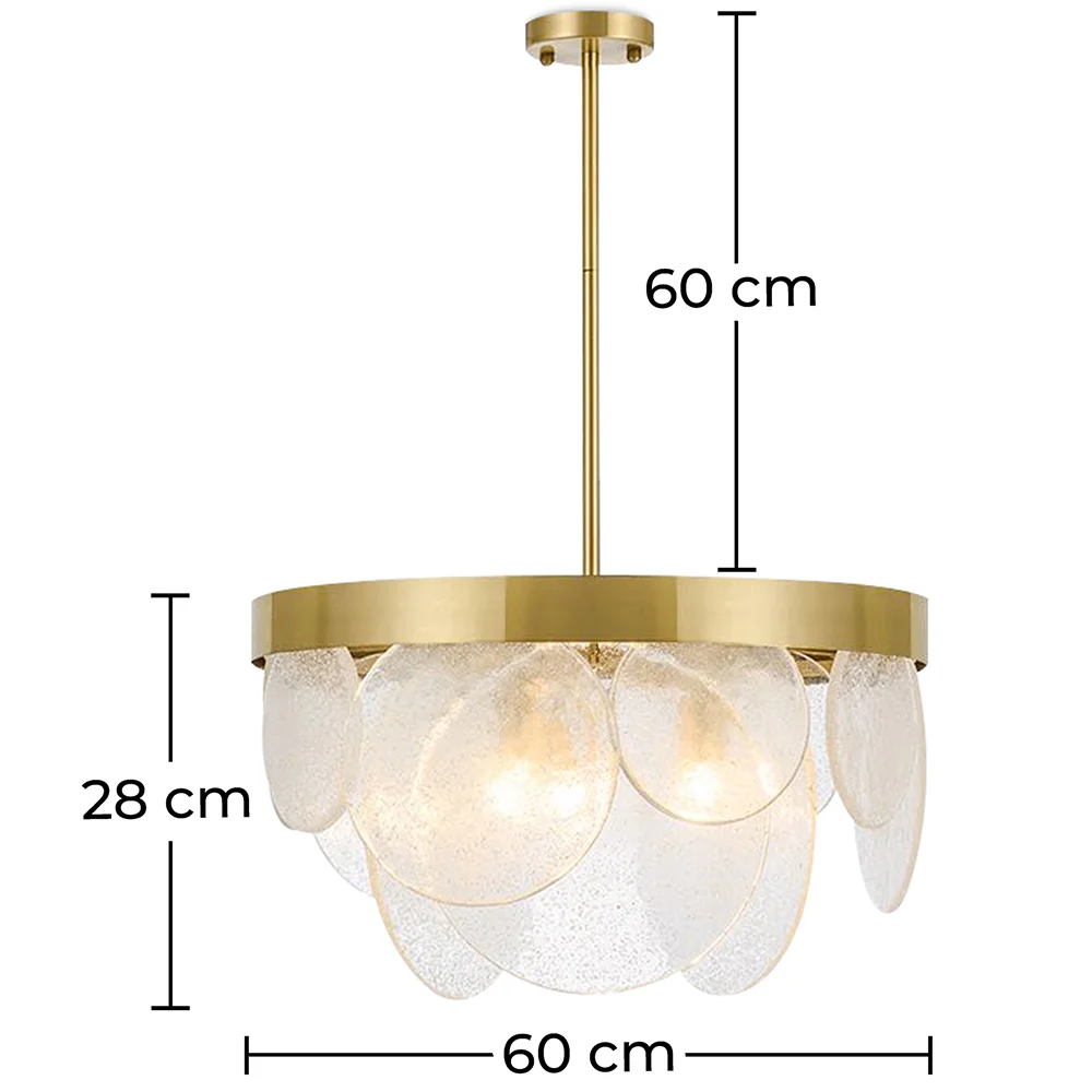 Lampa sufitowa z dyskami ze szkła - lampa wisząca w stylu projektowym - Luna image 10