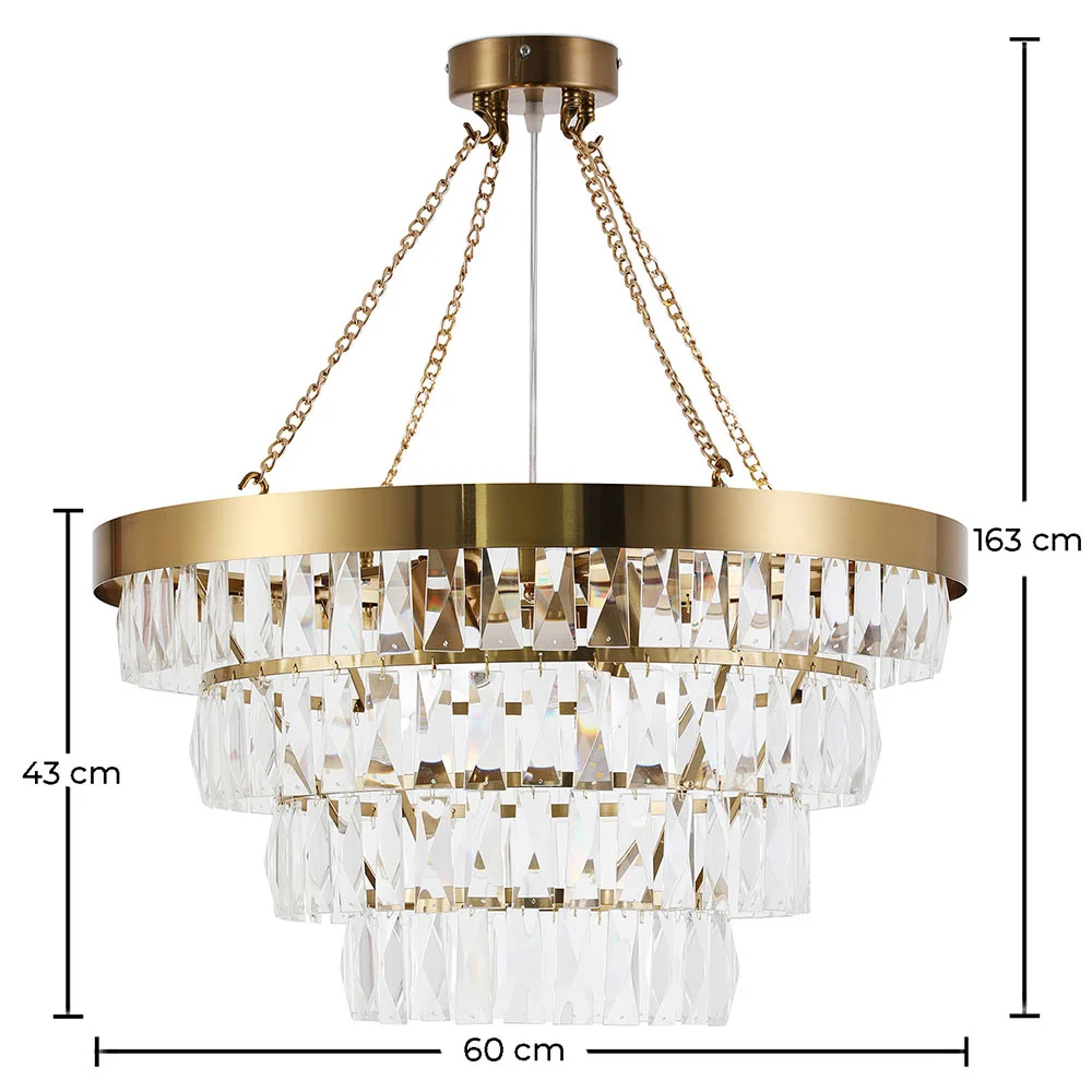 Lampa sufitowa z kryształem - Lampa wisząca żyrandol - Loraine image 10