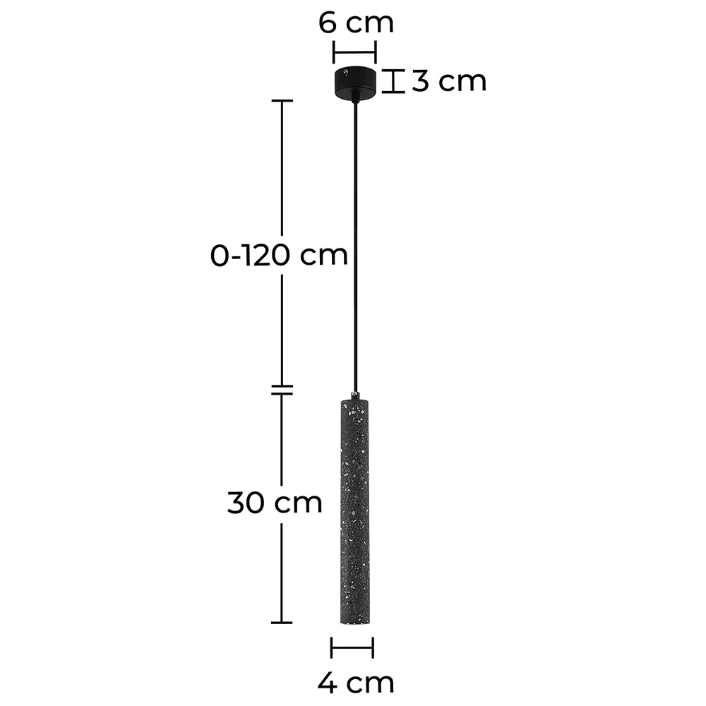 Lampa sufitowa z rurki cementowej - Kinkiet LED - 30cm - Aroc image 10