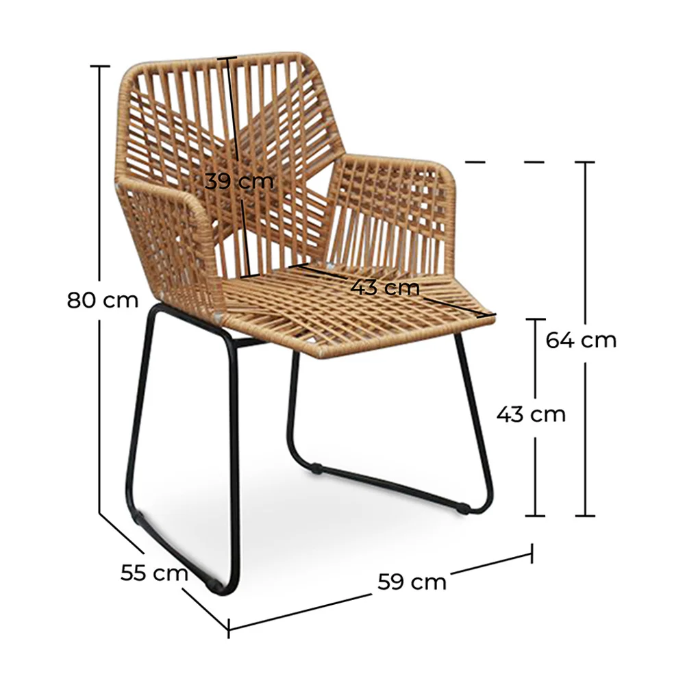 Rattanowe krzesło do jadalni - krzesło ogrodowe Boho Bali Design - Tale image 10