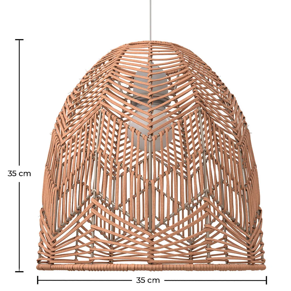 Lampa sufitowa z rattanu - Kinkiet - Projekt lampy boho Bali - Bu image 10
