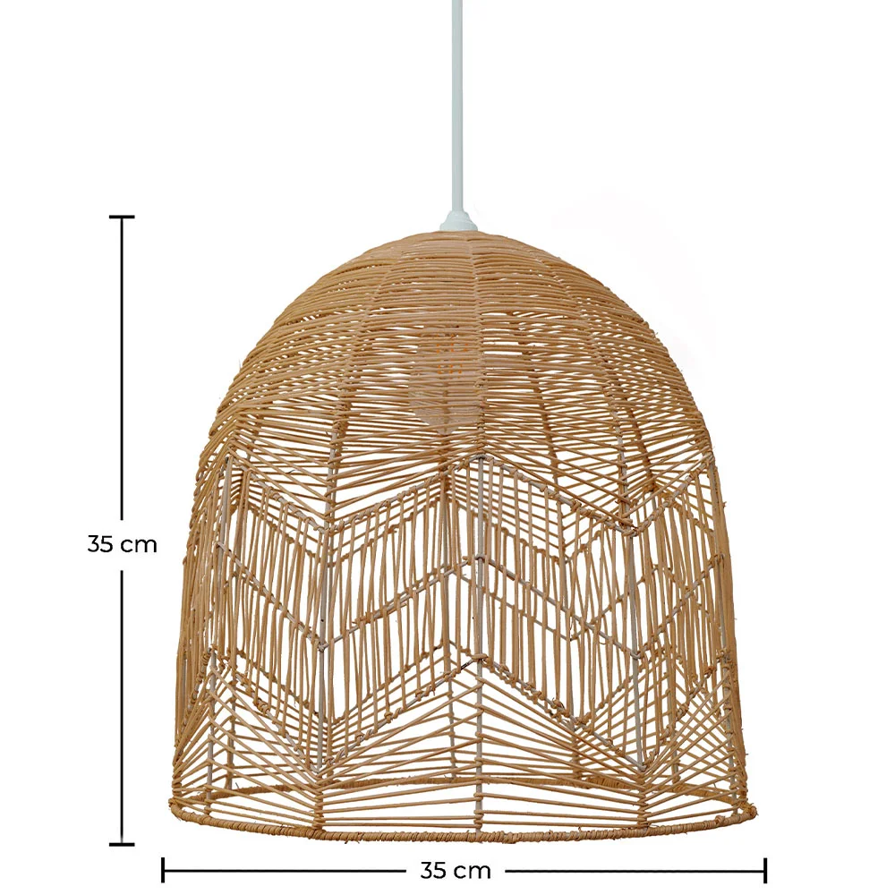 Lampa sufitowa z rattanu - Kinkiet - Projekt lampy boho Bali - Bu image 10