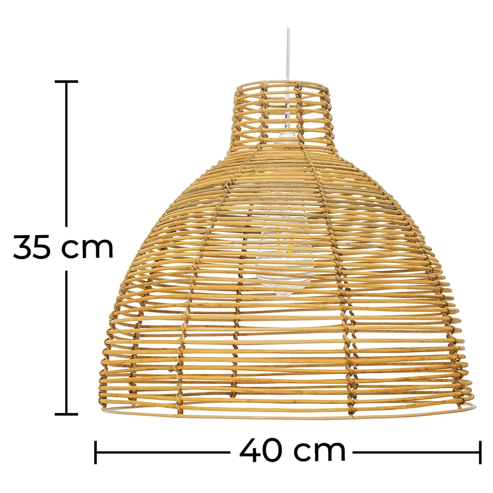 Lampa sufitowa z rattanu - lampa wisząca w stylu boho Bali - Can image 10