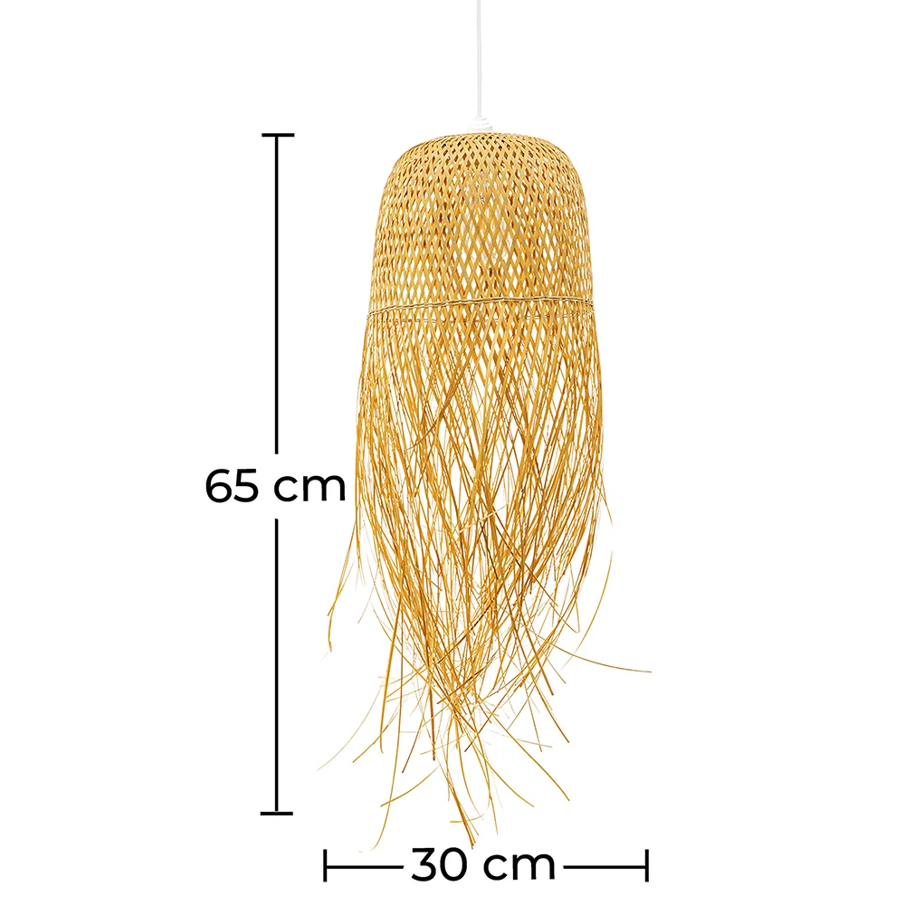 Lampa sufitowa z bambusa - Lampa wisząca w stylu boho Bali - Thow image 10