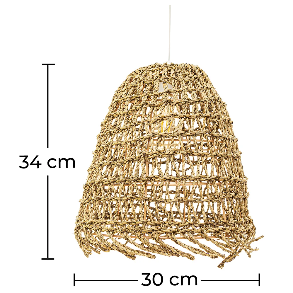 Lampa sufitowa z rattanu - lampa wisząca w stylu boho Bali - Linei image 10