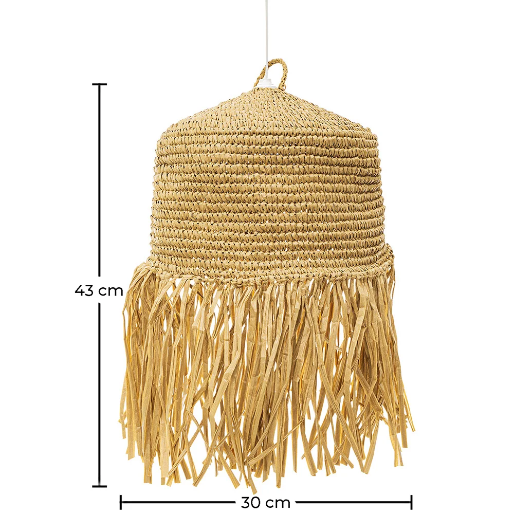 Lampa sufitowa z trzciny - Lampa wisząca w stylu boho Bali - Lanui image 10