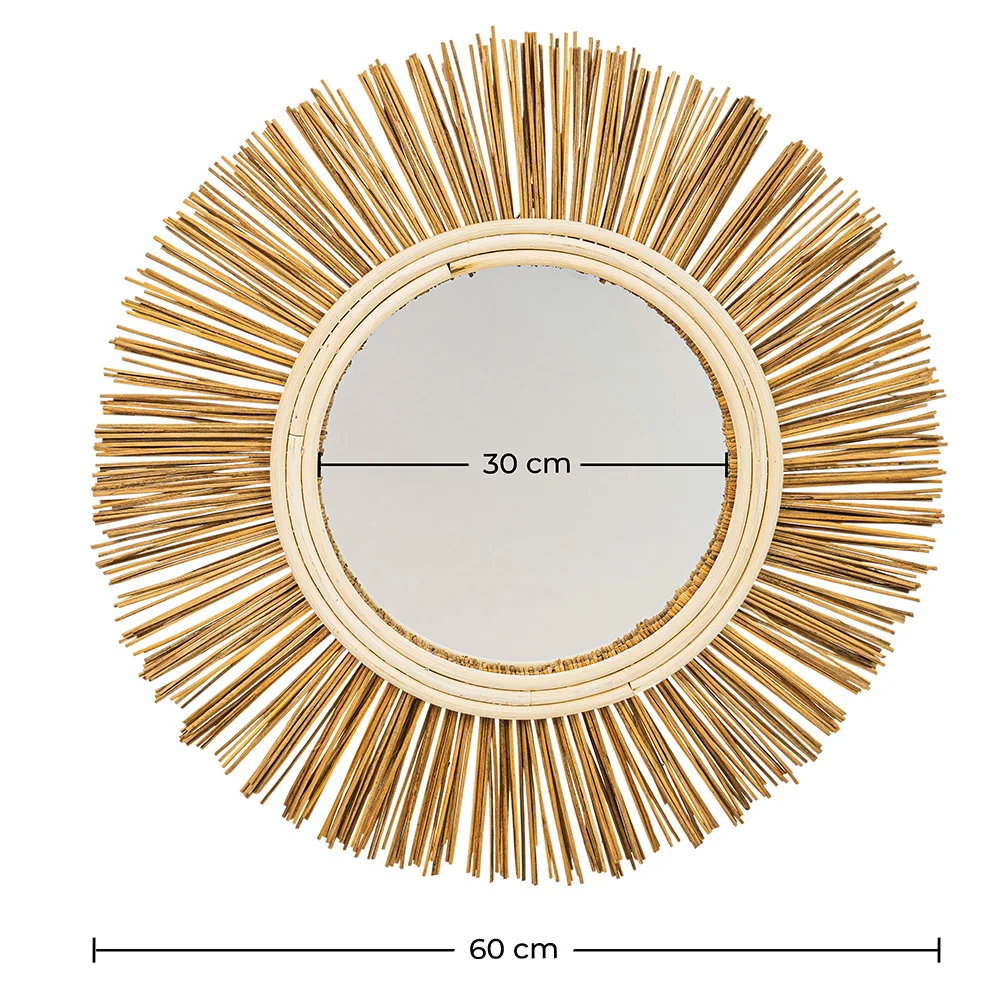 Lustro ścienne - Okrągły wzór Boho Bali (60 cm) - Loi image 10