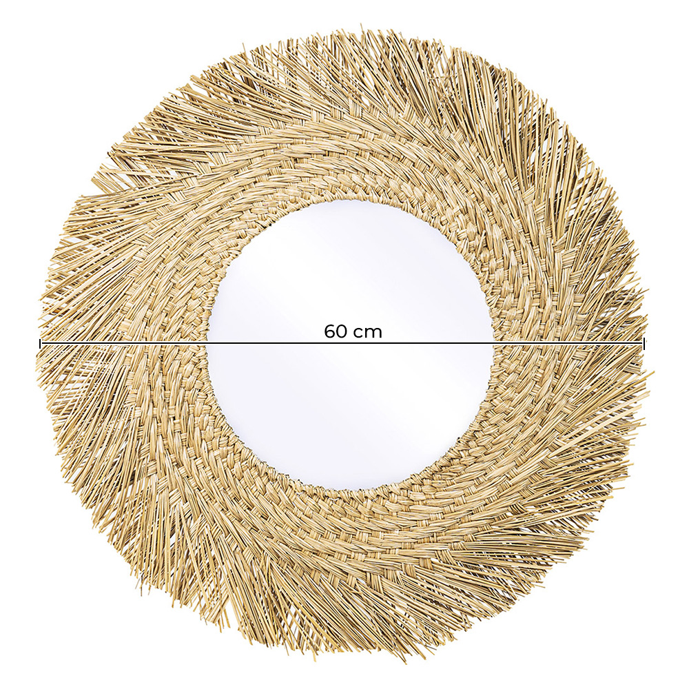 Lustro ścienne - okrągły wzór Boho Bali (60 cm) - Rewu image 10