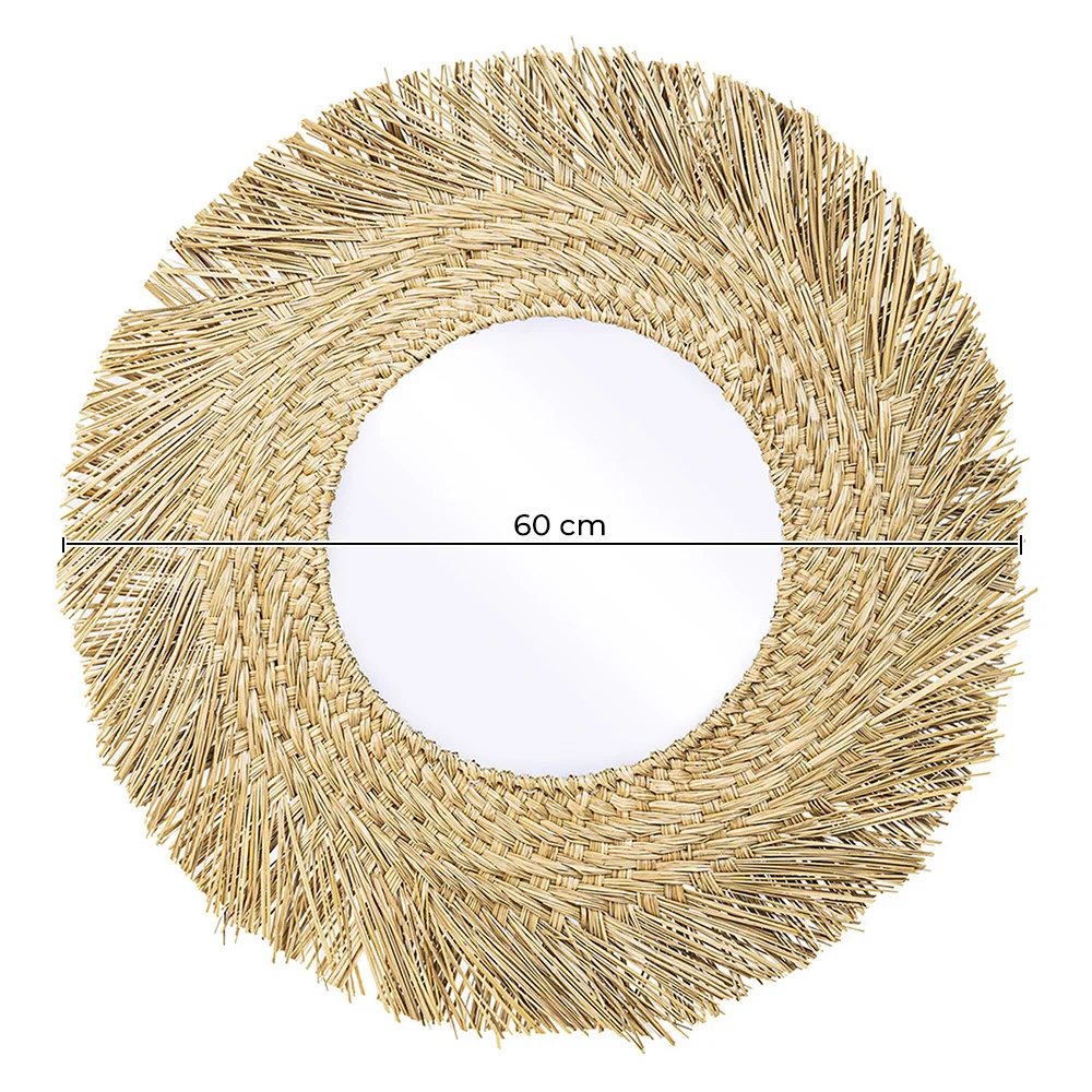 Lustro ścienne - okrągły wzór Boho Bali (60 cm) - Rewu image 10