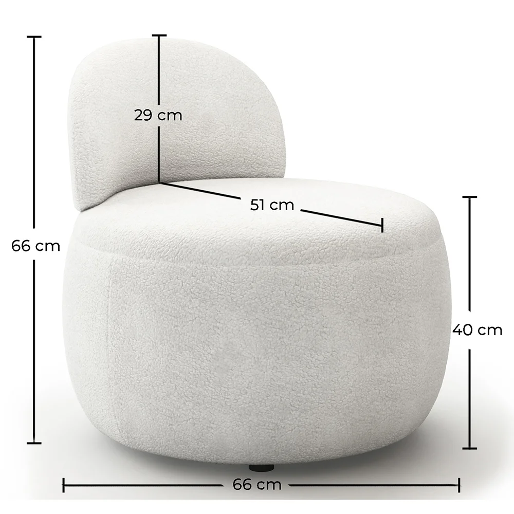 Fotel Modern Design - tapicerowany tkaniną bouclé - Melanie image 10