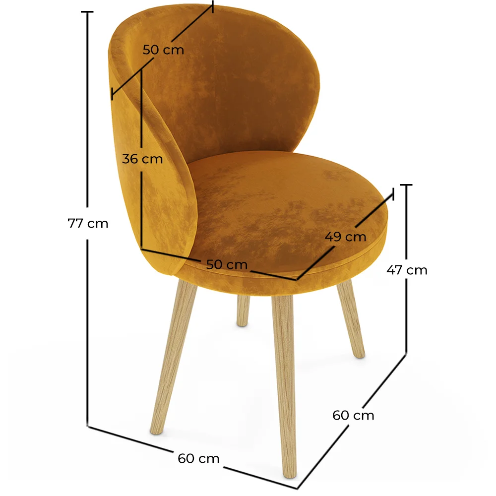 Designerski fotel - tapicerowany aksamitem - Yuna image 10