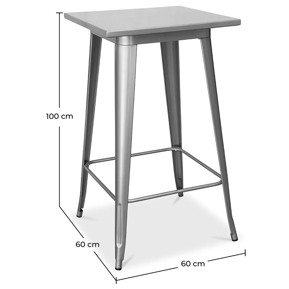 Stół stołowy kwadratowy - Wzór przemysłowy - 100 cm  - Galla image 10