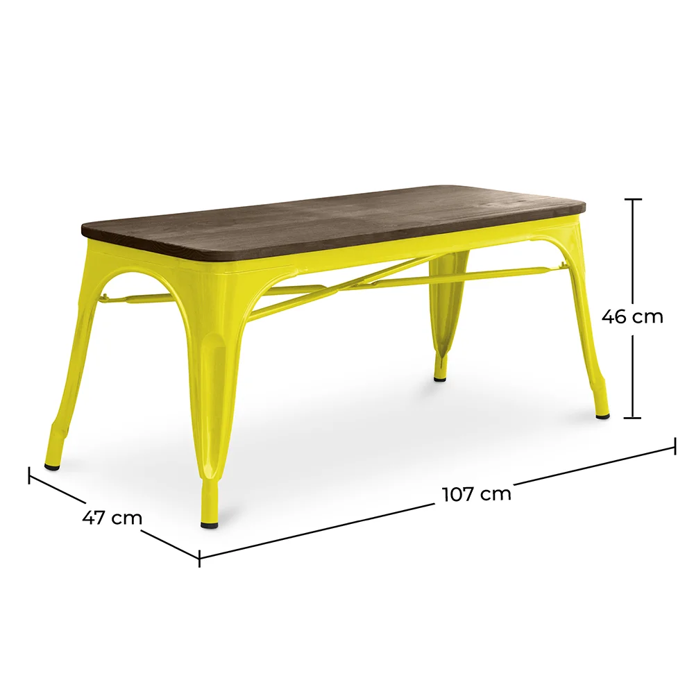 Ławka w stylu industrialnym - drewno i metal - Stylix image 10