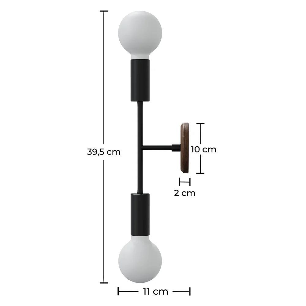 Lampa ścienna - Styl skandynawski - Dwa kule - Gudmun image 10
