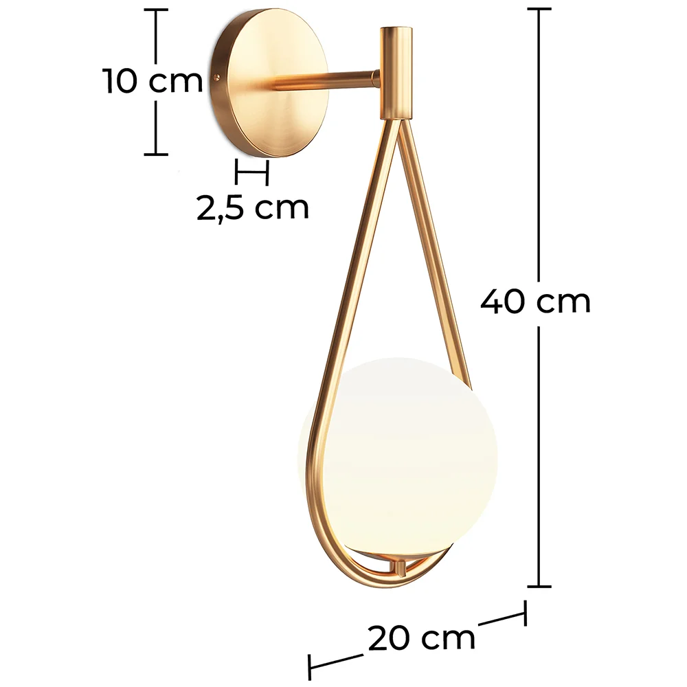 Lampa ścienna - Golden - Globe - Tear image 10
