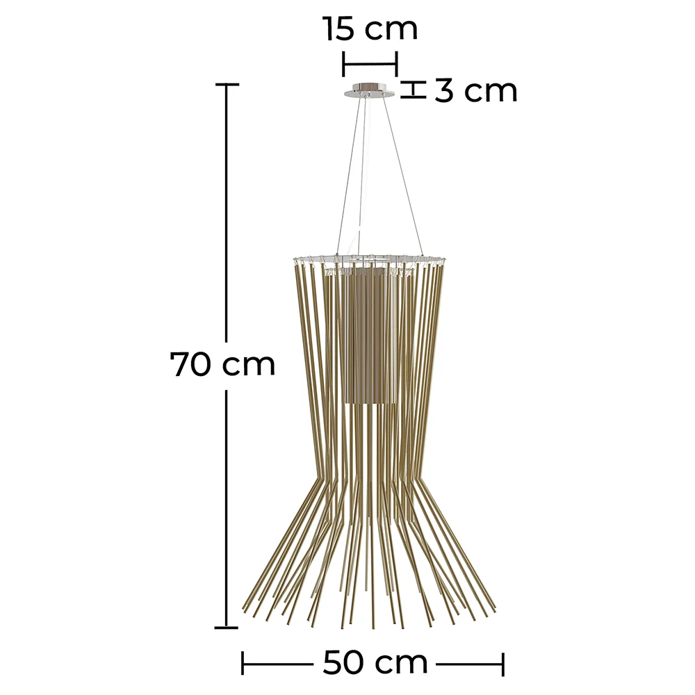 Złota lampa sufitowa - Lampa wisząca z designem - Madison image 10