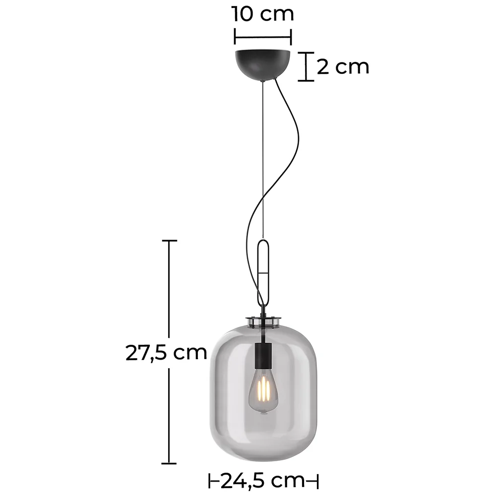 Lampa sufitowa z kryształu - lampa wisząca w stylu projektowym - Grau image 10
