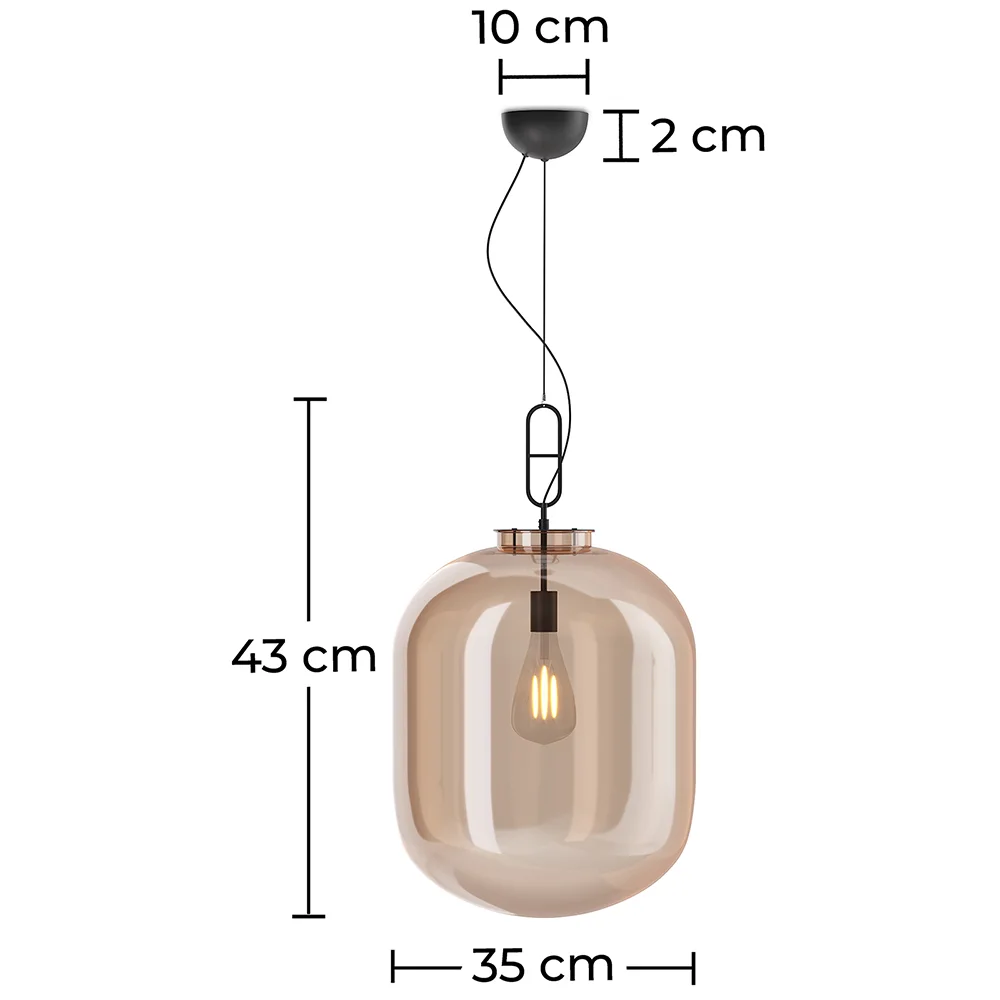 Lampa sufitowa z kryształem - Lampa wisząca w stylu nowoczesnym - Średnia - Grau image 10