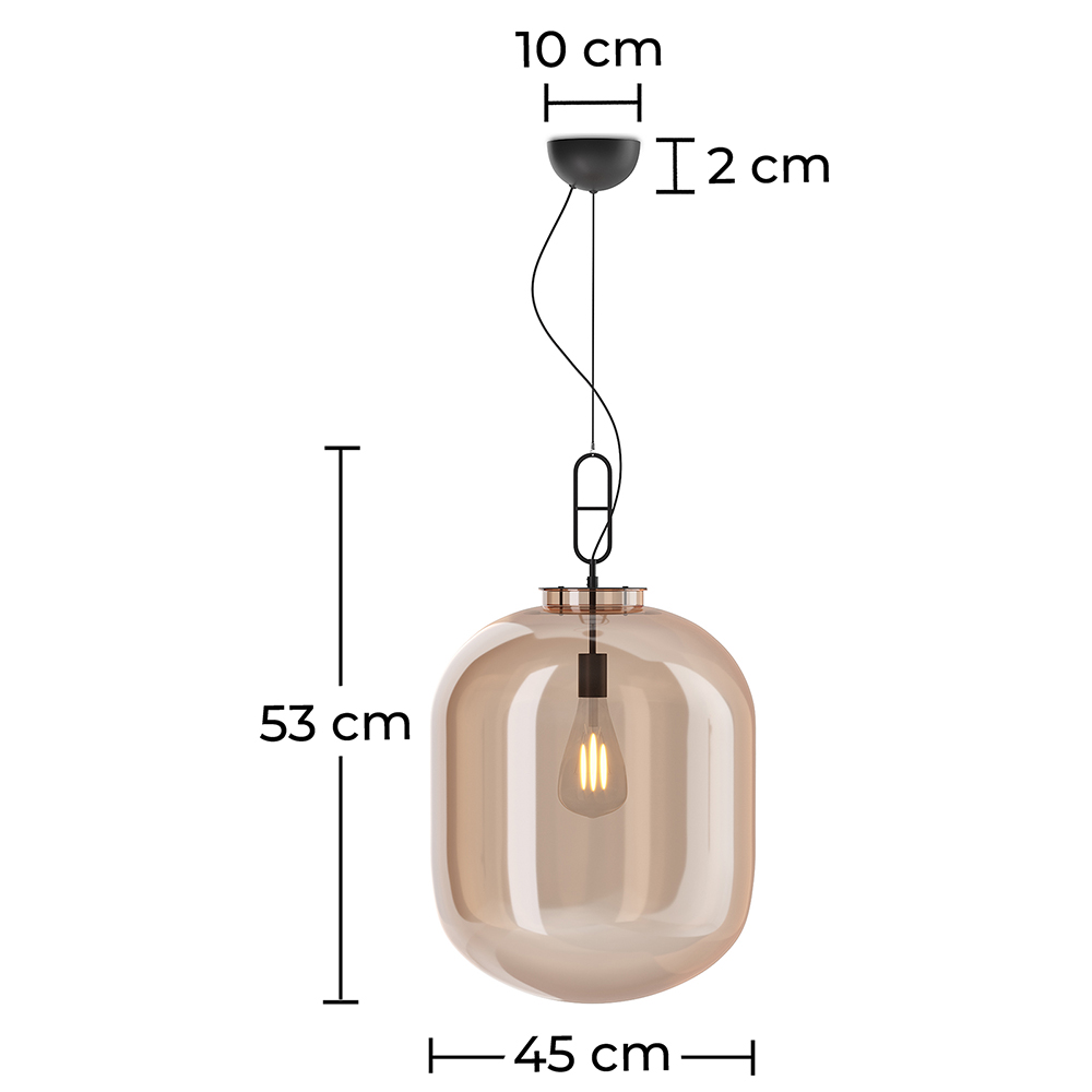 Lampa sufitowa z kryształem - Lampa wisząca - Duża - Grau image 10