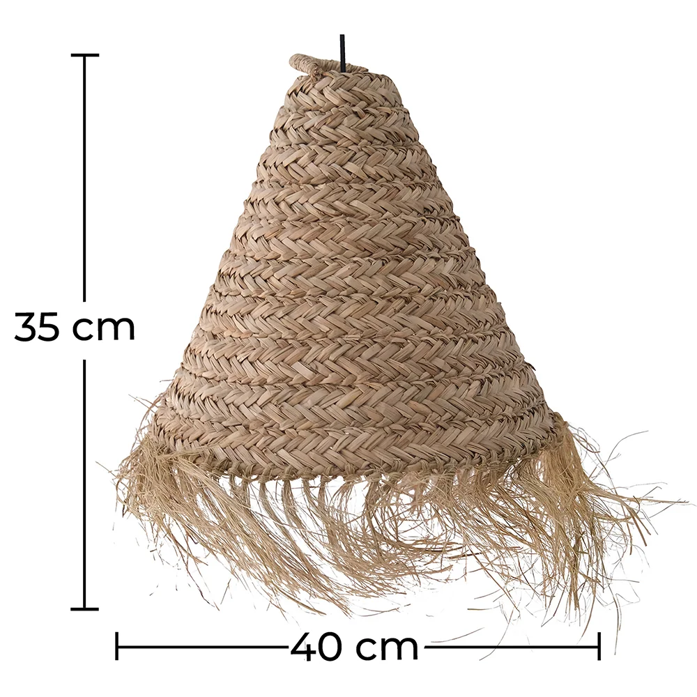 Lampa sufitowa z trawy morskiej - Lampa wisząca w stylu boho Bali - Pitse image 10