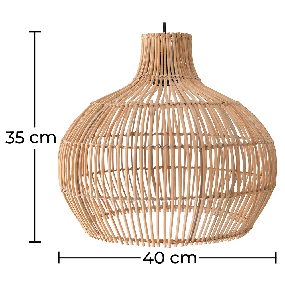Lampa sufitowa z rattanu - lampa wisząca w stylu boho Bali - Elan image 10