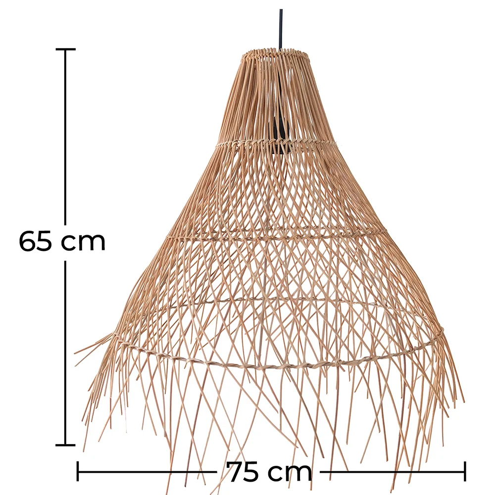 Lampa sufitowa z rattanu - lampa wisząca w stylu boho Bali - Trui image 10
