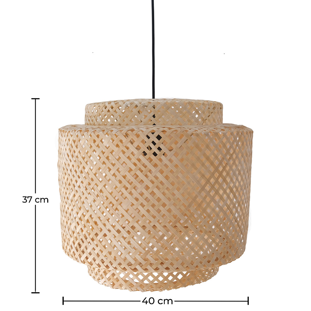 Lampa sufitowa z bambusa - Lampa wisząca w stylu boho Bali - Hya image 10