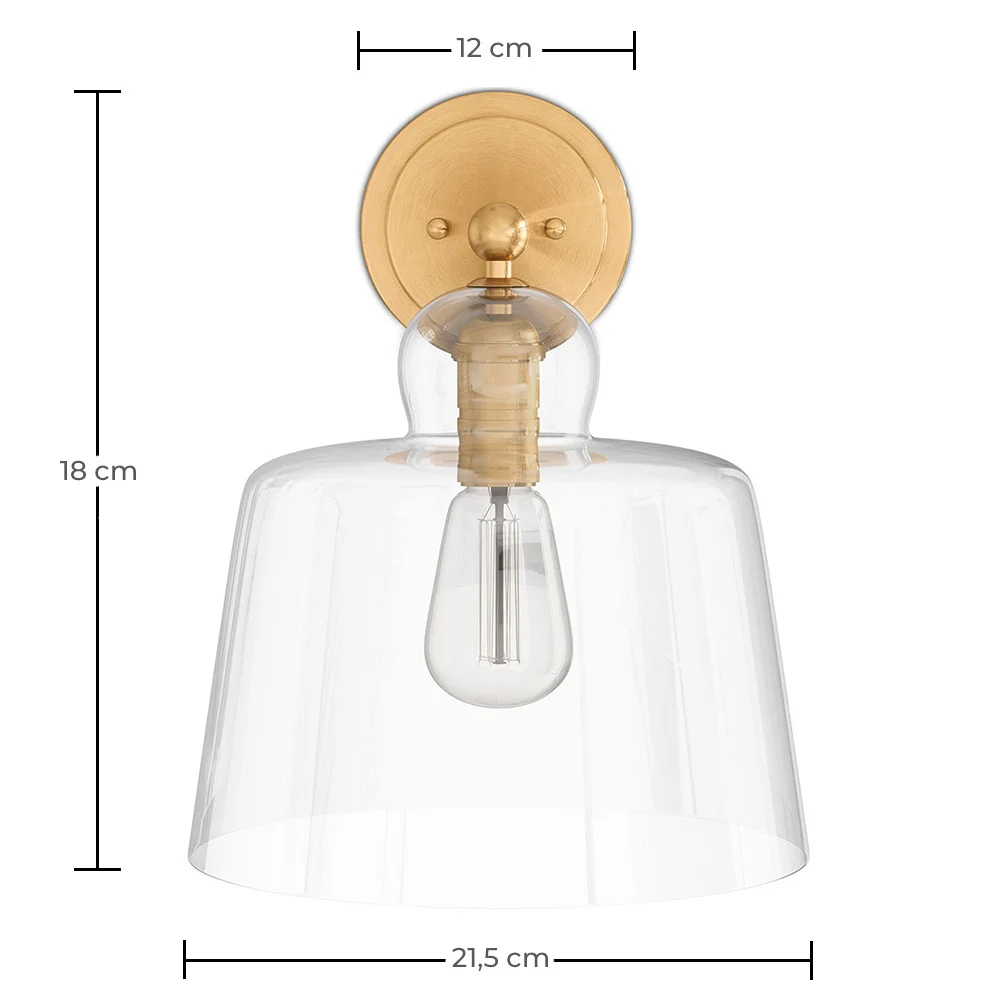 Lampa Ścienna - Złoty Metal i Kryształ - Sabela image 10