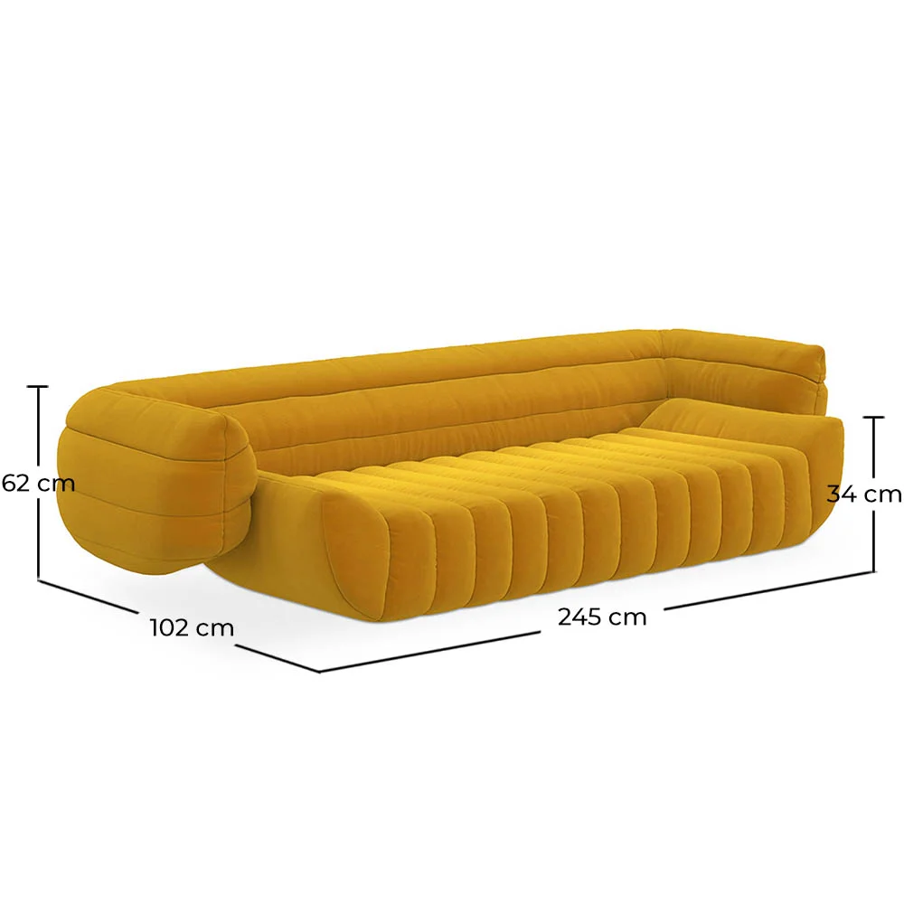Sofa Obita Welurem - 3/4 miejsca - Caden image 10