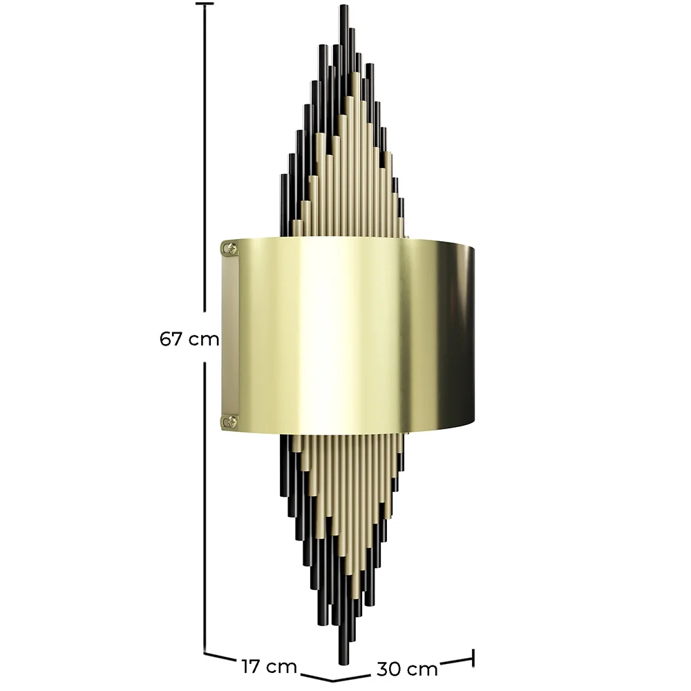 Złota lampa ścienna - Golden image 10