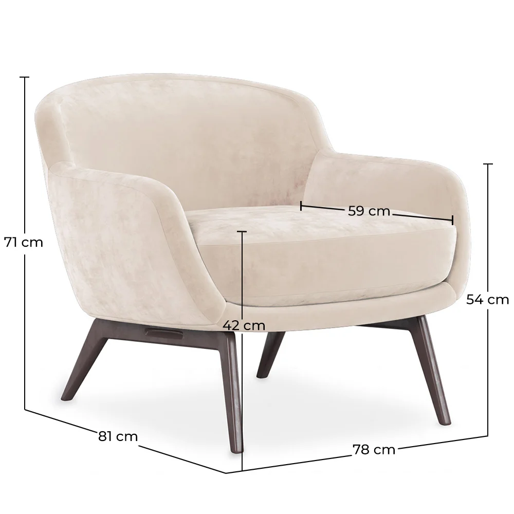 Fotel obity aksamitem - Jenna image 10