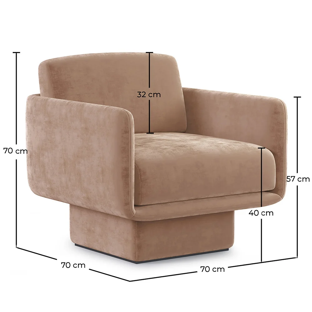 Fotel obity aksamitem - Jackson image 10