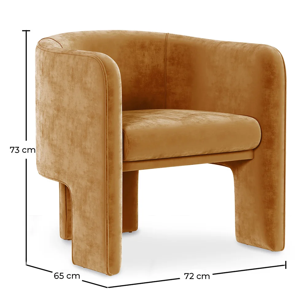 Fotel obity aksamitem - Callum image 10