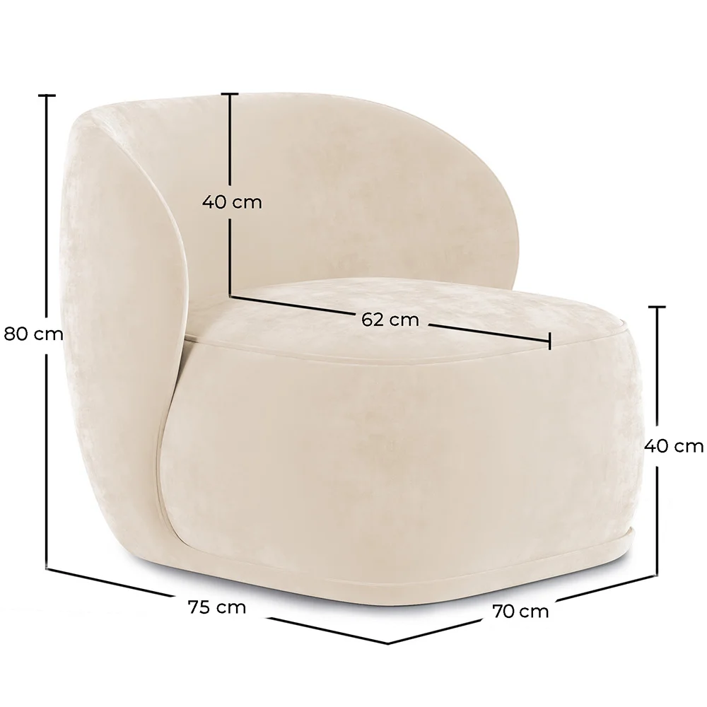 Fotel obity aksamitem - Mykel image 10
