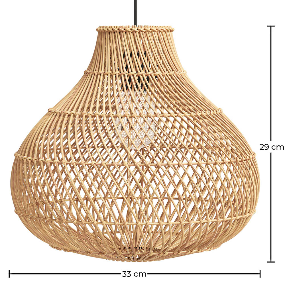 Lampa sufitowa z rattanu - Lampa wisząca boho Bali - Wayan image 10