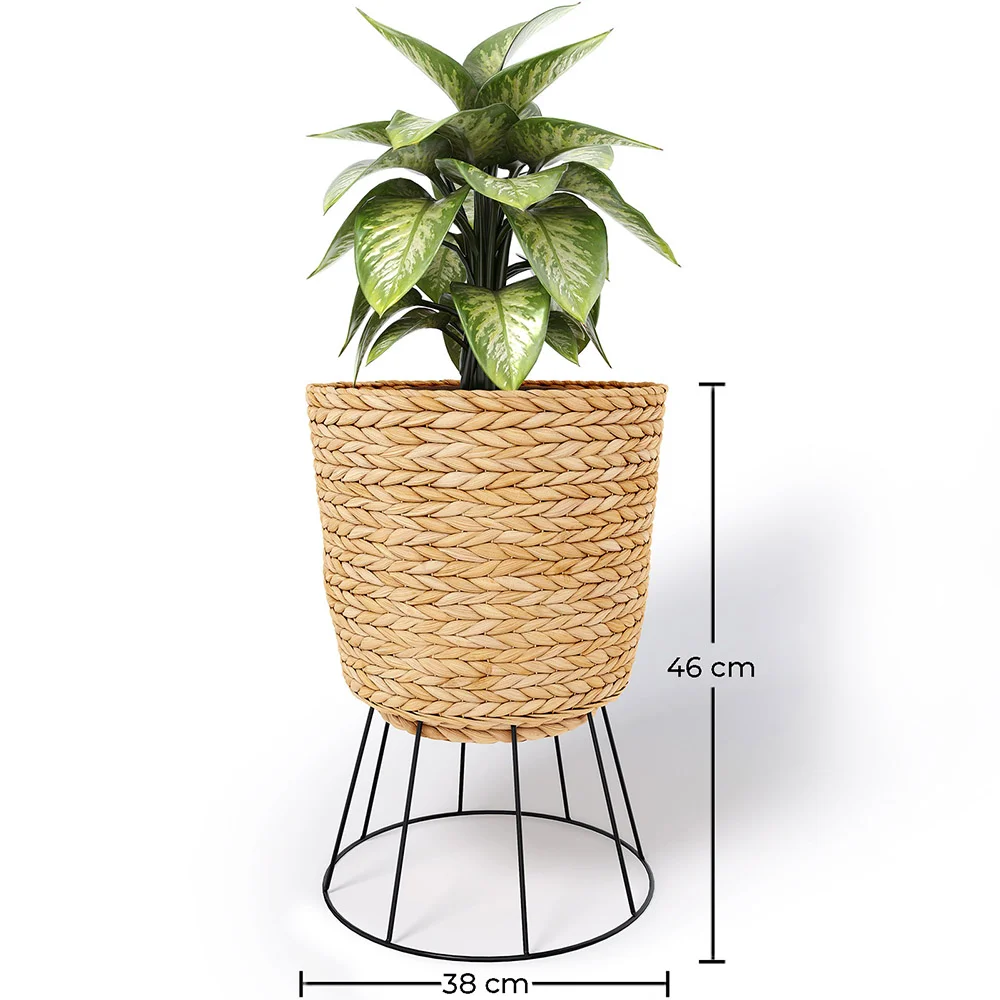 Okrągły Doniczka podłogowa - Styl Boho - 46 CM - Firna image 10