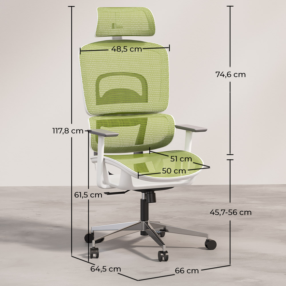 Ergonomiczne krzesło biurowe z kołami i podłokietnikami - Keys image 10