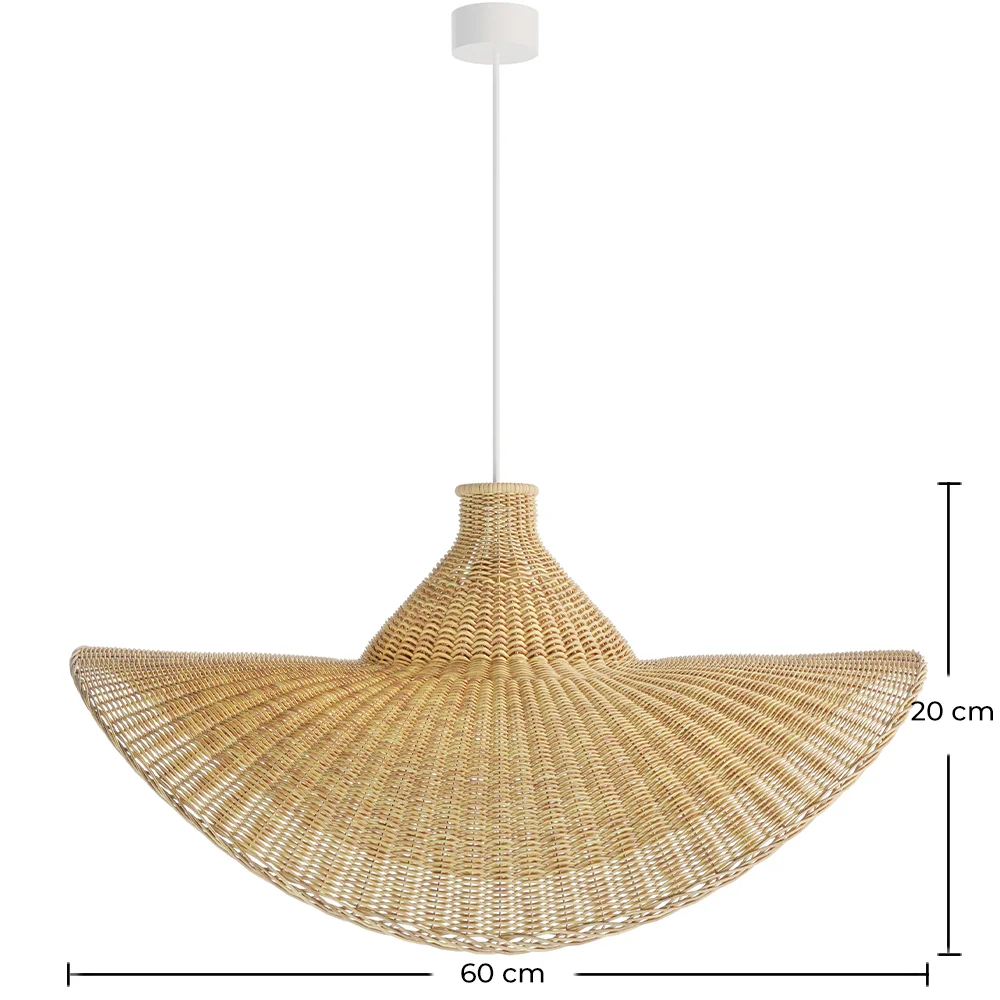 Lampa Sufitowa z Ratana - Styl Boho Bali - Sona image 10