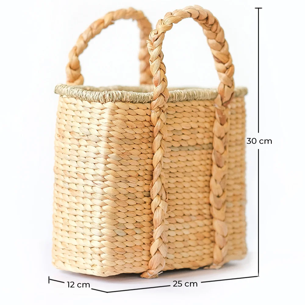 Kosz z Naturalnych Włókien z Uchwytami - 30x25CM - Haret image 10