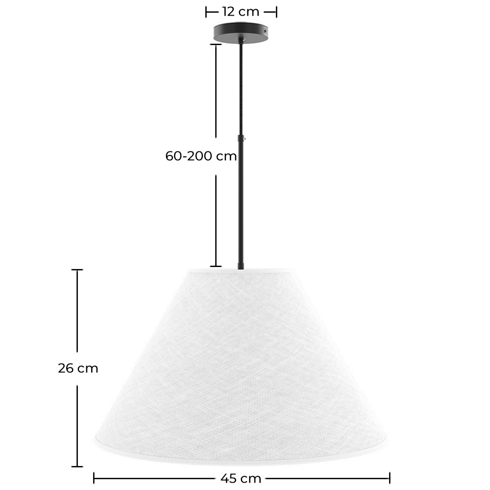 Wisząca Lampa Sufitowa z Beżowym Abażurem - Fula image 10