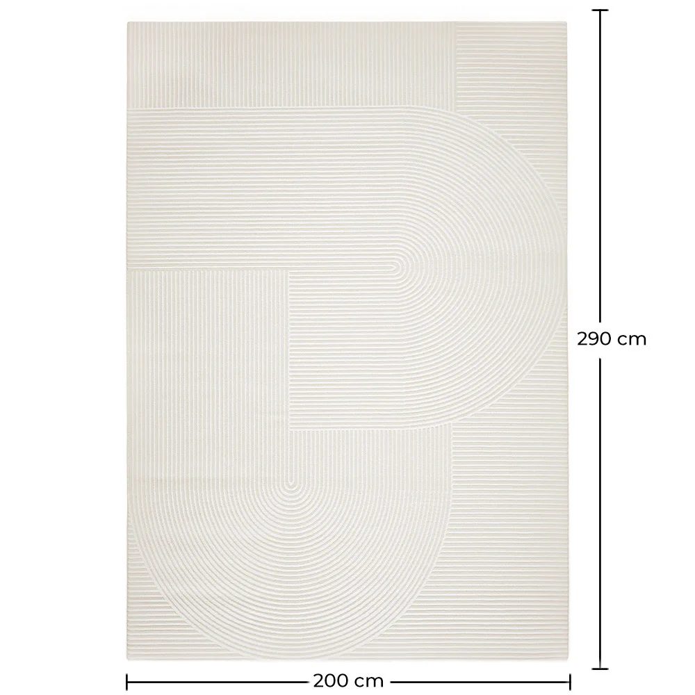 Duży Dywan z Nowoczesnym i Współczesnym Wzorem - Beżowy (290x200 cm) - Vreis image 10