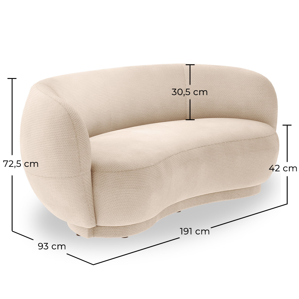 Zakrzywiona Sofa w Stylu Współczesnym Tapicerowana Chenille - Curvy image 10