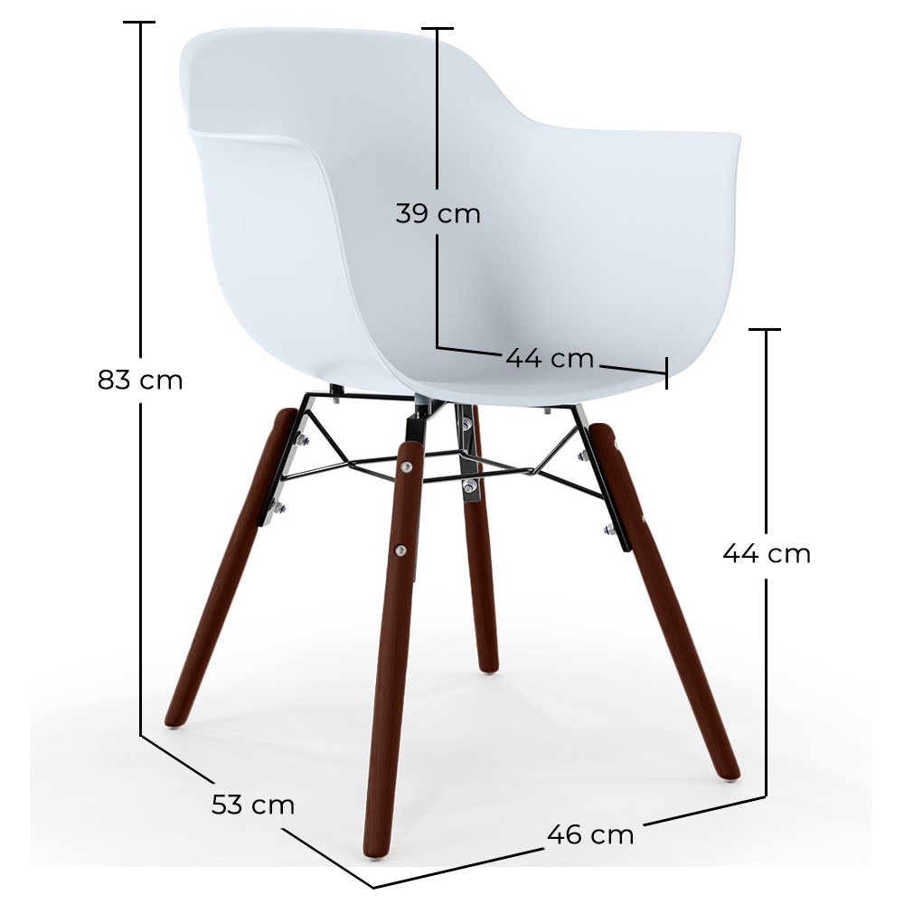 Krzesła Jadalne - Design Skandynawski - Czarne Drewniane Nogi - Nordika image 10