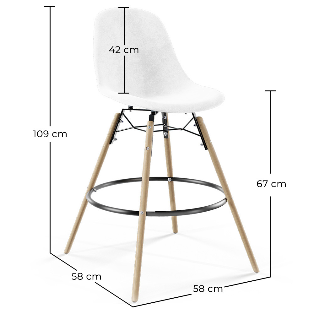 Hoker Barowy z Aksamitu - Skandynawski Design i Drewniane Nogi - Skögur image 10